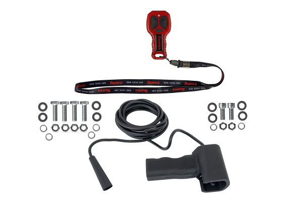 Лебёдка электрическая 24V Runva 20000 lbs влагозащищенная, синтетический трос