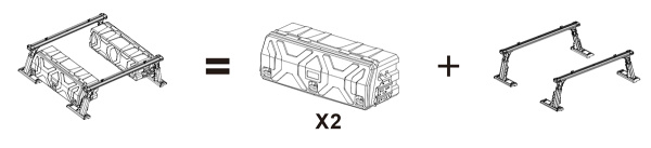 Силовой каркас-кунг Baja Racing (тип Т) с 2-мя большими боковыми ящиками Ford F-150, Toyota Tundra