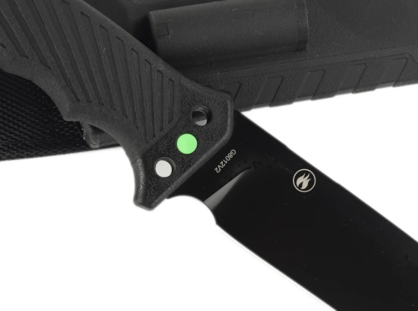 Нож туристический GANZO, длина 243 мм, сталь 8CR13, черный, с паракордом, в ножнах