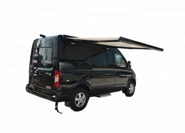 1 Маркиза автомобильная РИФ 4,0х2,5 м кассетная, привод механический, электромотор, корпус черный