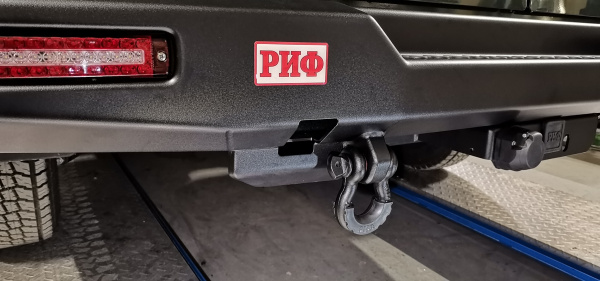 Бампер РИФ силовой задний для ГАЗ Соболь NN с фонарями, калиткой, возмож. устан. фаркопа, стандарт