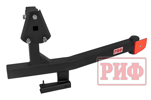 Калитка РИФ с фаркопом в штатный задний бампер Toyota Land Cruiser 200 2008-2015 под штатное колесо, с подсветкой номера