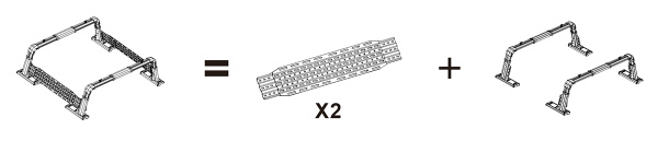 Кунг-каркас Baja Racing многофункциональный с 2-мя малыми раздвиж. бок. панелями L200, D-MAX, Navara