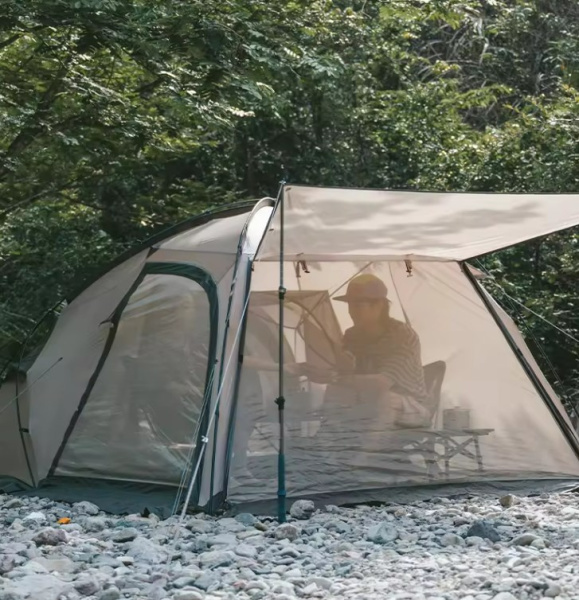 4 Палатка Naturehike SHAN DI, 2-местная, коричневая