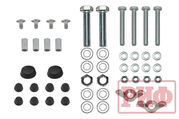 Кронштейны для бокового крепления домкрата Hi-Jack к алюминиевому багажнику (платформе) РИФ