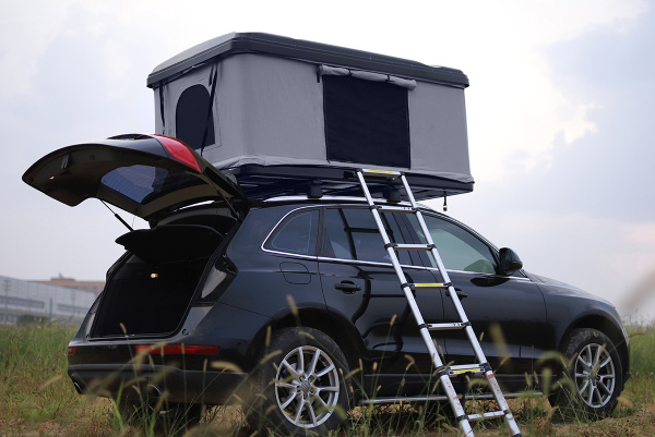 3 Палатка на крышу автомобиля РИФ Hard RT04-125, корпус черный, тент серый 3 Палатка на крышу автомобиля РИФ Hard RT04-125, корпус черный, тент серый
