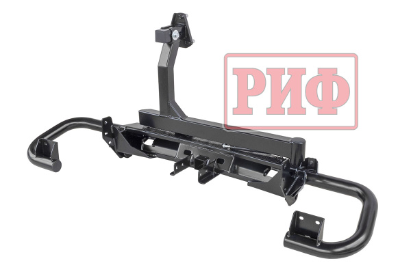 Бампер РИФ силовой задний УАЗ Патриот 2005+ c квадратом под фаркоп и калиткой, стандарт Бампер РИФ силовой задний УАЗ Патриот 2005+ c квадратом под фаркоп и калиткой, стандарт
