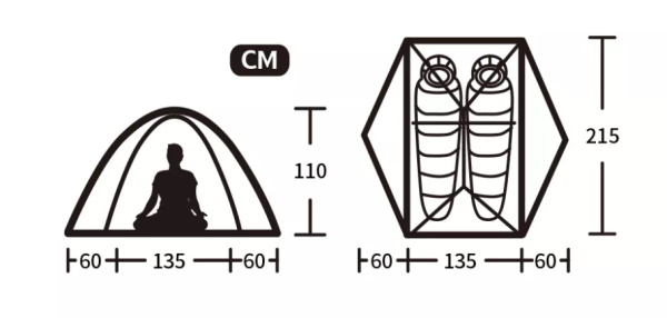 3 Палатка Naturehike Star-river Si 2-местная, алюминиевый каркас, сверхлегкая, зеленый