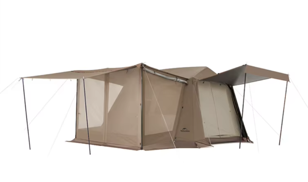 Палатка Naturehike Village 6.0 II поколения 4-местная, быстросборная, с верандой, коричневая