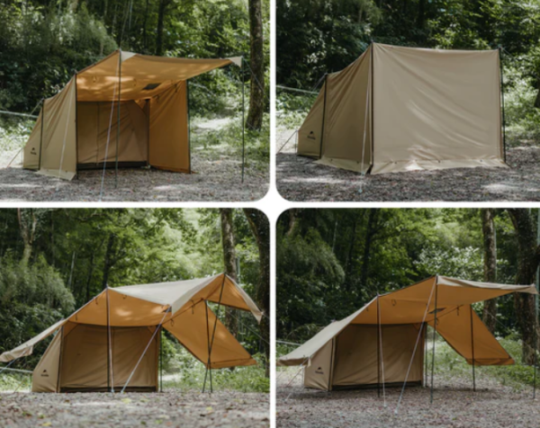 4 Палатка Naturehike Mountain Stream, 1-местная, алюминиевый каркас, бежевая