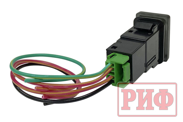 Кнопка ВКЛ/ВЫКЛ, голубой, COMPRESSOR TOYOTA 32x22