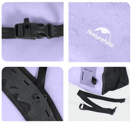 5 Рюкзак туристический Naturehike 18 л, ПВХ, фиолетовый