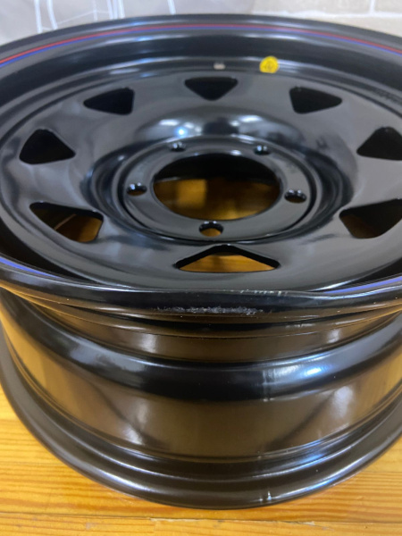 1 Диск усиленный УАЗ стальной черный 5x139,7 7xR16 d110 ET+15 (треуг. мелк.) (уценка)