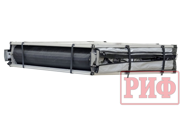 Палатка на крышу автомобиля РИФ Soft RT02-180 PRO, тент серый, 180х(240+70)х115 см
