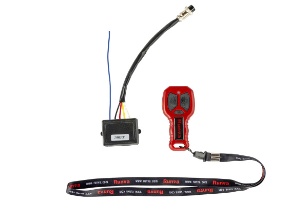 Лебёдка электрическая 12V Runva 2500 lbs 1140 кг (синтетический трос)