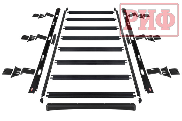 Багажник экспедиционный (платформа) алюминиевый РИФ 1250x2080 мм для Nissan Patrol Y61 2004+ (с крепежом)