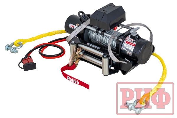 Лебёдка переносная РИФ 9000 c облегчённой площадкой на цепях и проводами (стальной трос) Лебёдка переносная РИФ 9000 c облегчённой площадкой на цепях и проводами (стальной трос)