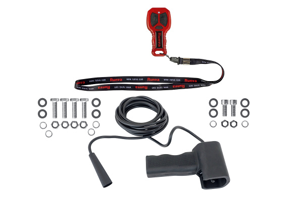 Лебёдка электрическая 12V Runva 6000 lbs 2722 кг (стальной трос)