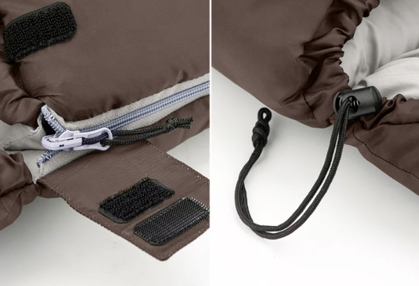 Мешок спальный Naturehike U150, 220х75 см, (ТК: +11C), правый, коричневый