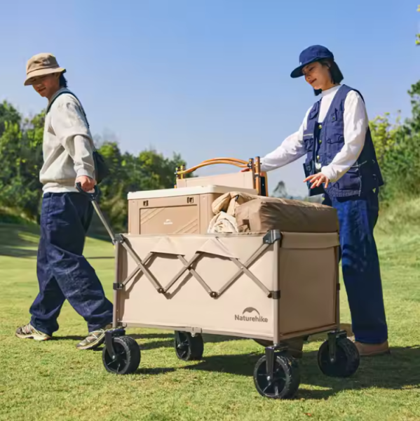 4 Тележка туристическая Naturehike 107х60х80 см, коричневая 4 Тележка туристическая Naturehike 107х60х80 см, коричневая