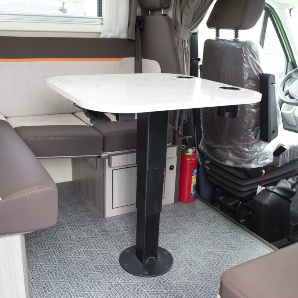 Нога телескопическая для стола в автодом, черная, 2 стороны регулировки