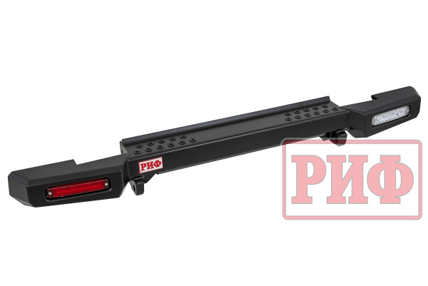 Бампер РИФ силовой задний УАЗ Хантер с фонарями, возможностью установки фаркопа, стандарт