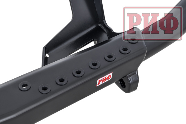 Бампер РИФ силовой задний Mitsubishi Pajero Sport 2021+ c квадратом под фаркоп