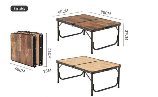 1 Стол туристический Naturehike складной, 90х60х37 см, с разборными ножками, темно-коричневый
