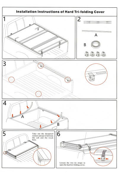 Крышка кузова РИФ для Mitsubishi L200 2015+, трёхсекционная 1515х1460 мм, алюминиевая, черная