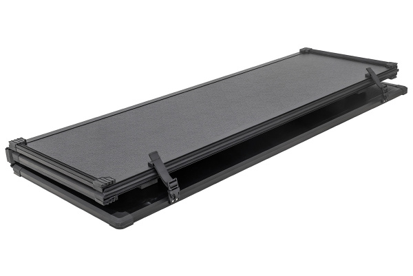 Крышка кузова РИФ для Toyota Hilux 2015+, трёхсекционная 1600х1610/1570 мм, алюминиевая, черная