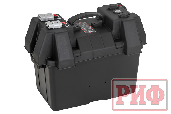 Бокс аккумуляторный 2xUSB, 1x12В, вольтметр с индикацией 424х251х306