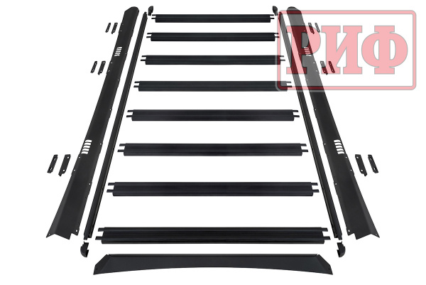 Багажник экспедиционный (платформа) алюминиевый РИФ 1150x2080 мм для TLС Prado 120 (с крепежом)