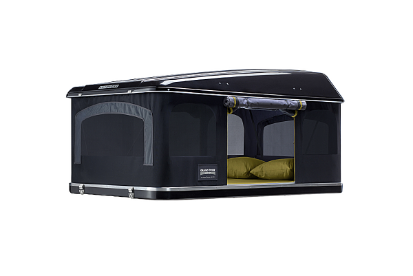 Палатка на крышу автомобиля AUTOHOME MAGGIOLINA GRAND TOUR SMALL 360 BLACK STORM, чёрный тент Палатка на крышу автомобиля AUTOHOME MAGGIOLINA GRAND TOUR SMALL 360 BLACK STORM, чёрный тент