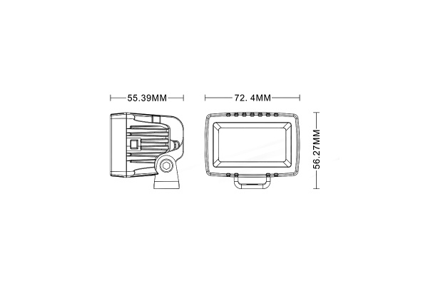 Светодиодные фары рабочего света AURORA 76x38 мм 20W (комплект 2 шт)