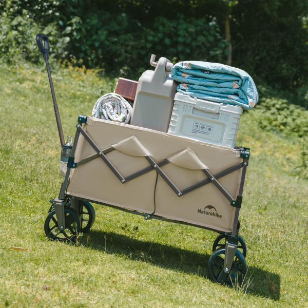 4 Тележка туристическая Naturehike 75х45,5х91 см, коричневая 4 Тележка туристическая Naturehike 75х45,5х91 см, коричневая