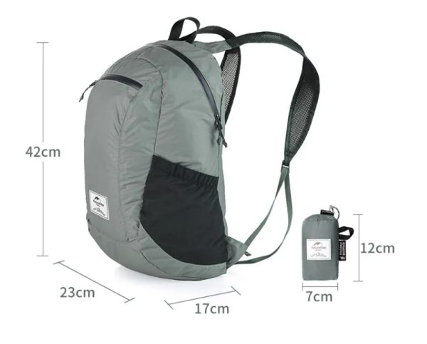 Рюкзак туристический Naturehike Yunyan 18 л, с силиконовой пропиткой, зеленый