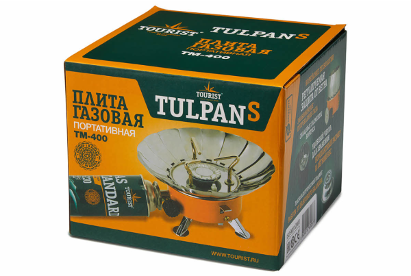 Плита газовая мини в сумке с ветрозащитой TOURIST TULPAN-S