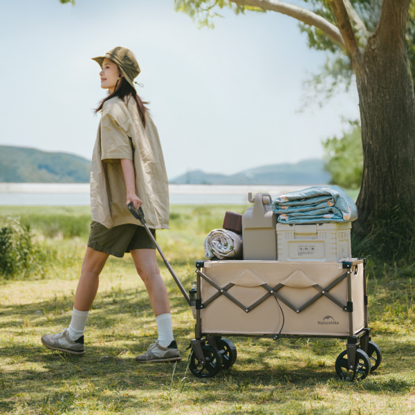 2 Тележка туристическая Naturehike 88х46х93 см, черная 2 Тележка туристическая Naturehike 88х46х93 см, черная