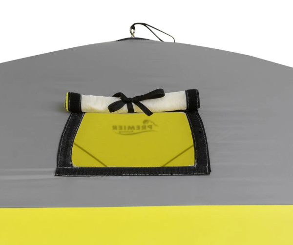 Палатка зимняя PREMIER утепл. Куб ЛОНГ-2 желтый/серый