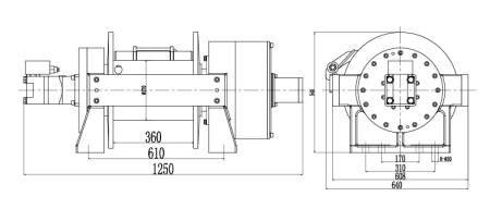 Лебёдка гидравлическая Runva 66000 lbs (30000 кг)