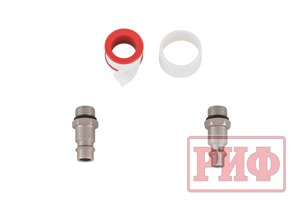 Пистолет РИФ для подкачки колес виброустойчивый (черный) с манометром РИФ от 0 до 7 атм.