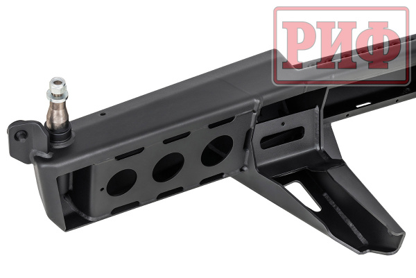 Бампер РИФ силовой задний для ГАЗ Соболь NN с фонарями, калиткой, возмож. устан. фаркопа, стандарт