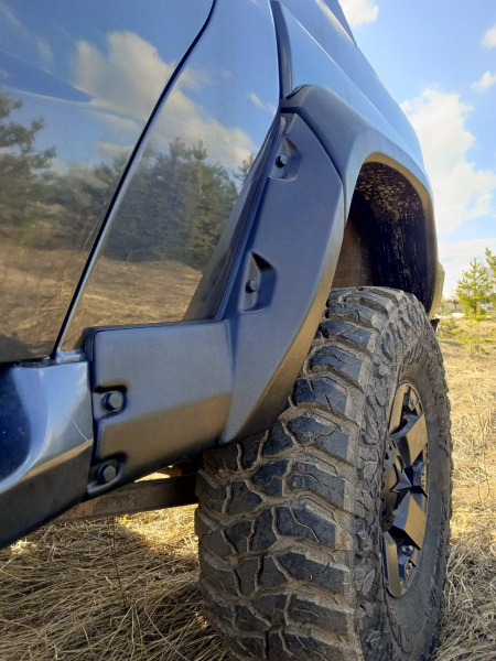 Расширители колёсных арок УАЗ Пикап NEW (с накладками на бампер) рестайлинг