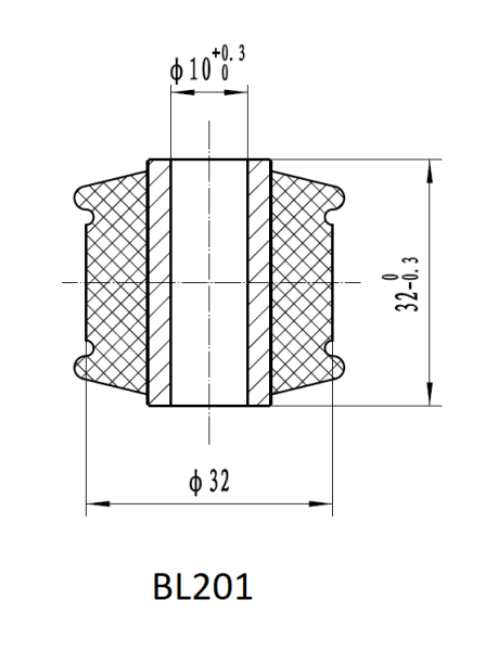 Втулка амортизатора РИФ SA201, SA255, SA257 (с маркировкой 1), Нива 21214, Шевроле Нива