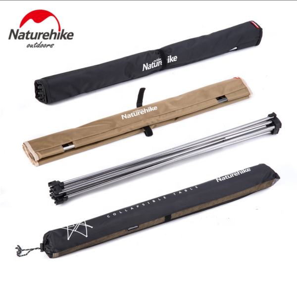 2 Стол туристический Naturehike алюминиевый, 75х50х52 см, складной, черный