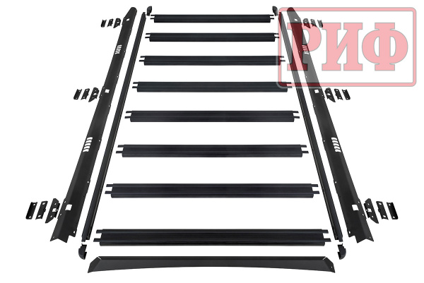 Багажник экспедиционный (платформа) алюминиевый РИФ 1250x2080 мм для УАЗ Патриот (с крепежом)