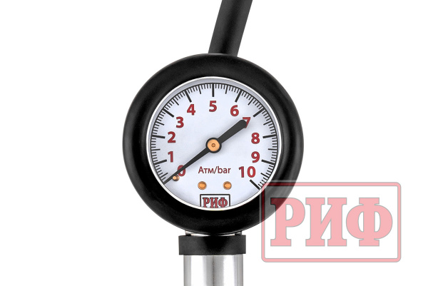 Пистолет для подкачки колес с манометром РИФ от 0 до 10 атм. (грузовой)