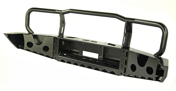 Бампер РИФ передний Toyota Land Cruiser 76/78 2007+ без доп. фар с защит. дугой, с площ. под лебедку