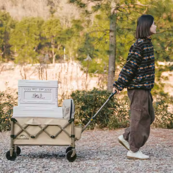 4 Тележка туристическая Naturehike 80х43х70 см, коричневая 4 Тележка туристическая Naturehike 80х43х70 см, коричневая
