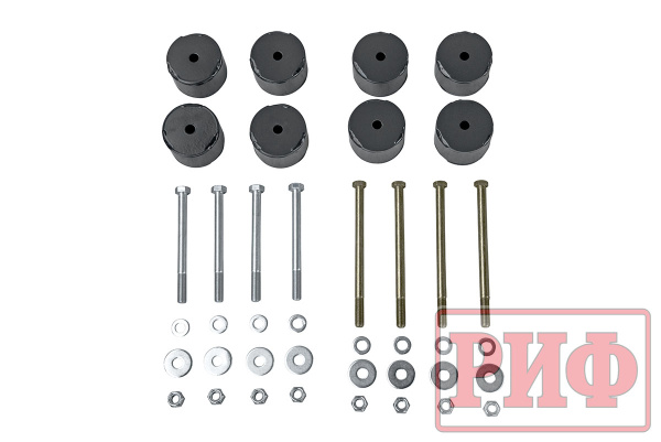 Проставки РИФ для лифта кузова 50 мм на ГАЗ Соболь (к-т 8 шт.) с крепежом